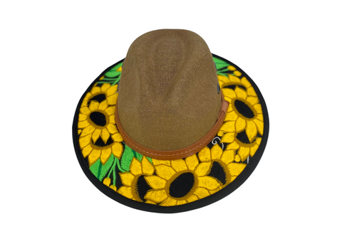 Sunflower Vibes Fedora Hat - Handmade Hats | GoAlong Travels