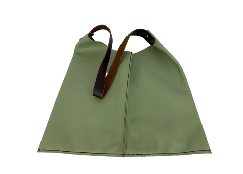 Going Places Green Leather Bag - Handmade Bags | GoAlong Travels