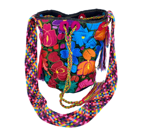 Artistic Beauty Handwoven Flower Bag - Handmade Bag | GoAlong Travels