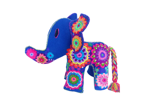 Elephant Floral Stitched Toy For Sale Online | GoAlong Travels